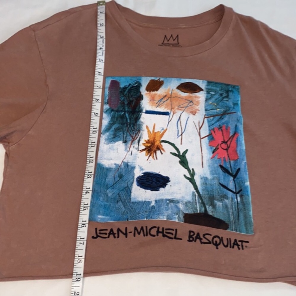 Jean-Michel Basquiat Graphic Cropped Tee XL